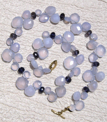 BlueHeaven Ruffled 17.in Coincidence (chalcedony/iolite)