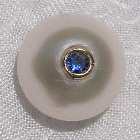Large (12mm+) Button Pearl / Sapphire Accent(0.30ctw)