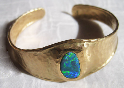 Opal Cuff Bracelet(14k)