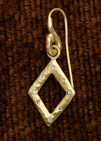 Hammerwire Loop/Diamond Parallelogram(.16ctw)(18k)