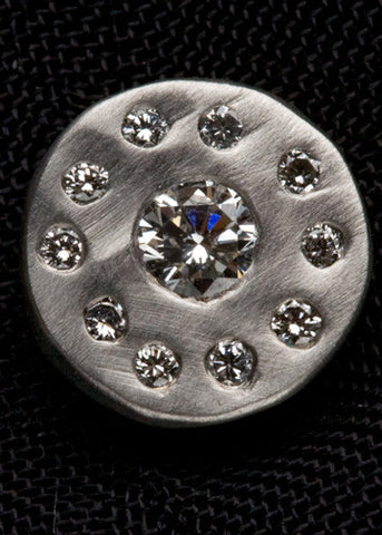 DiamondRhombus CelestialGyre Button Earring(.50ctw)