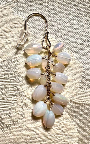 Opal CoffeeBean Cascade Earring(14k)
