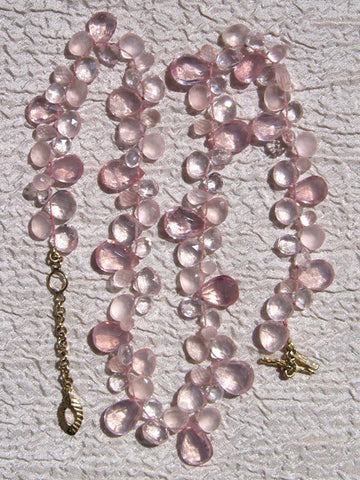 Rose Quartz CottonCandy Necklace