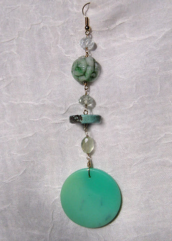 Bayou Festivity Earring (apatite/chrysoprase/jade/phrenite/turquoise)