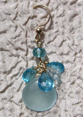 Mykonos SeaPears Earring (apatite/aquamarine)