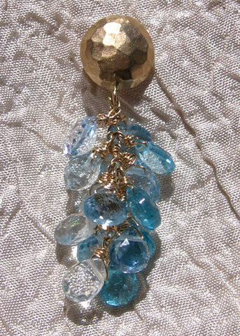 Minidome Seychelle Pearvine Earring (apatite/aquamarine/blue topaz)