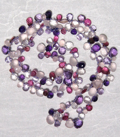 Ruffled Rue Folies (24.in)(amethyst/pink tourmaline/rose quartz)