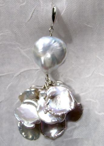 Baroque Pearl Snowflake Cascade Earring(14kw)