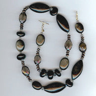 Nightfall Enclave Necklace (Labradorite/Obsidian/Pearl/Smokey Topaz)