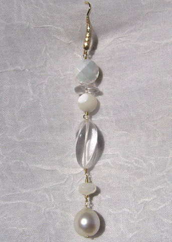 ArcticMoon Twisted Crystal Icicle (crystal/mother of pearl/pearl)
