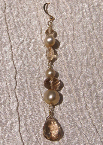 Champagne Teardrop Icicle (champagne quartz/pearl)