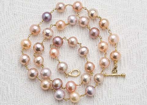 Rapt Natural Pastel RainbowPearl Necklace