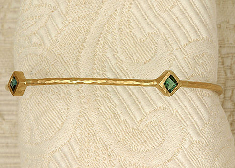 Moss Tourmaline 2 Square Bangle