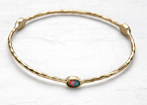 Opal 3 Oval Bangle(18k)