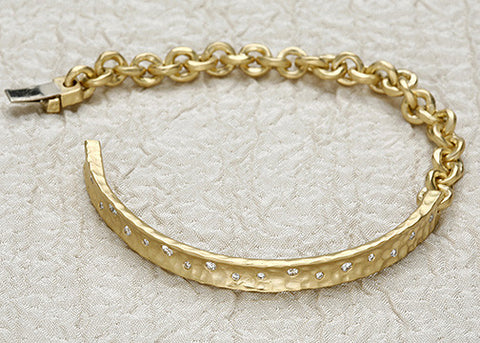 DiamondWadi AnchorChain Bracelet(.36ctw)(18k)