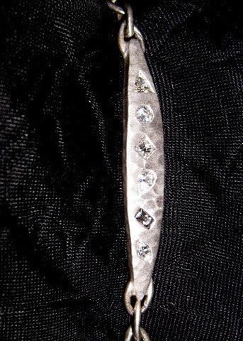 Diamond Mosaic Baby GoldMarquis ID Bracelet(.50ctw)(18kw)
