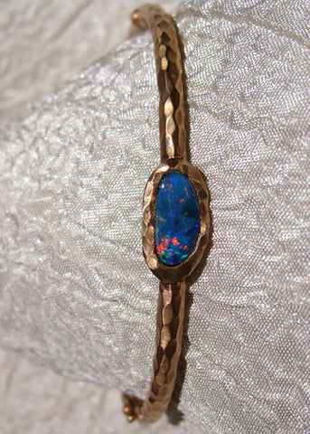 Tara Opal Bangle(18krose)