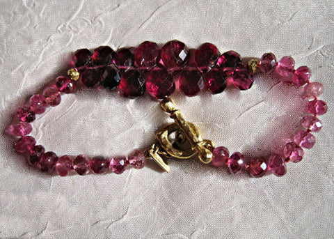 Pink Tourmaline Bracelet / Pears(18k)