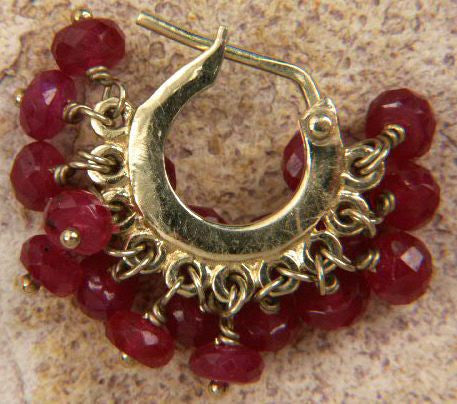 Ruby Double Fringe Baby Hoop(18k)