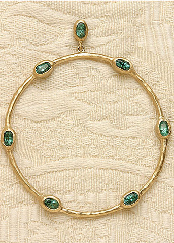 Caribbean Tourmaline 7 Oval Hoop