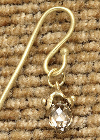 Cognac Diamond TearDrop Earring(1 cttw)