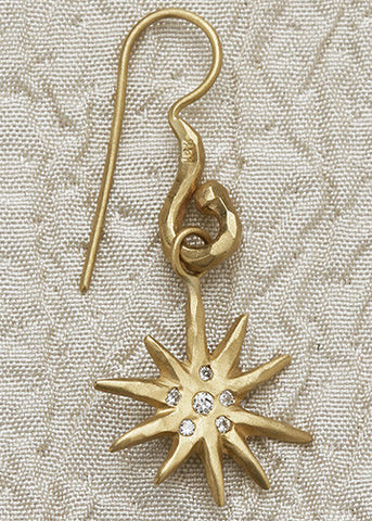 HammerwireLoop DiamondStar Earring(.14ctw)(18k)