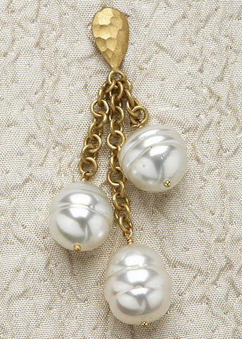 GoldPear SouthSea Pearl Tassel Earring(18k)