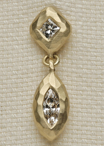Diamond PrincessMarquis Earring(.80ctw)(18k)