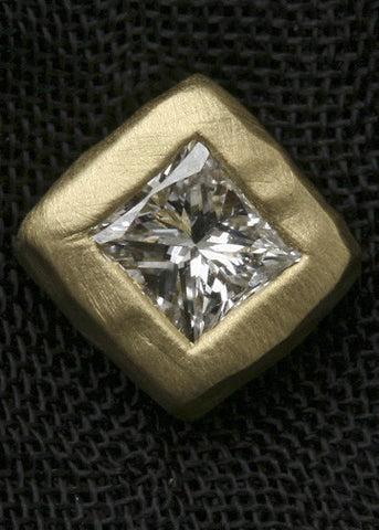 DiamondRhombus Contessa Button Earring(.50ctw)(18k)