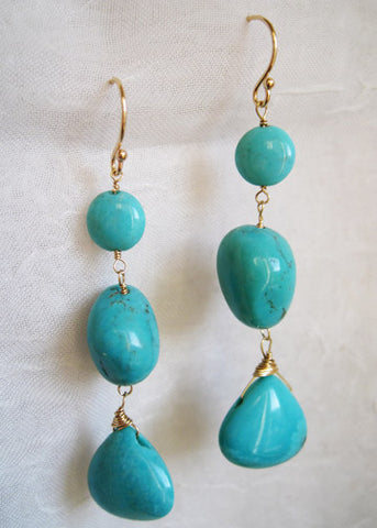 Turquoise WaterFall Earring