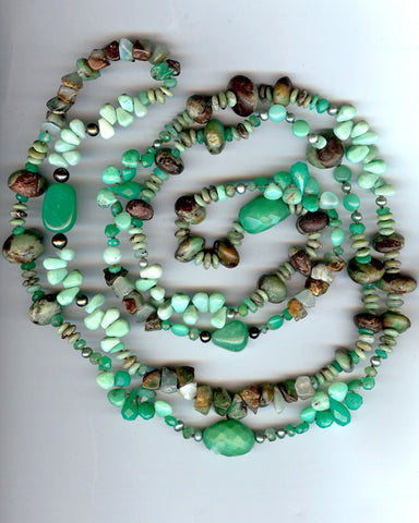 Moss 60" Meander (chrysoprase/pearl)