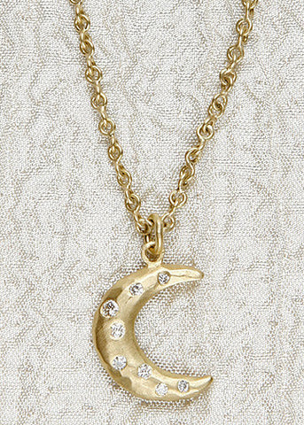 Diamond NewMoon InfinityChain(.15ctw)(18k)