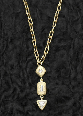 ContessaIngotTrillian Rhombus IngotChain(.50ctw)(18k)