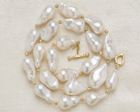 Baroque GeishaPearl GoldBall Conjunction(18k) (OneofaKind)