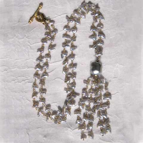 Rapt KeshiPearl Tassel 20" Necklace(18k)