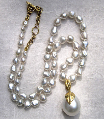 KeshiPearl SouthSea Necklace & Pendant(18k) (OneofaKind)