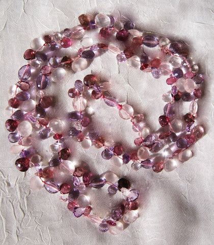 Peony 24" Ruffled Frolic (amethyst/pink tourmaline/rose quartz)