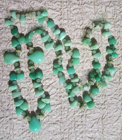 Chrysoprase 24" Meander Necklace