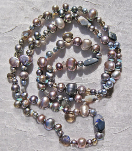 Francisco 28" Archipelago (labradorite/opal/pearl/smokey topaz)